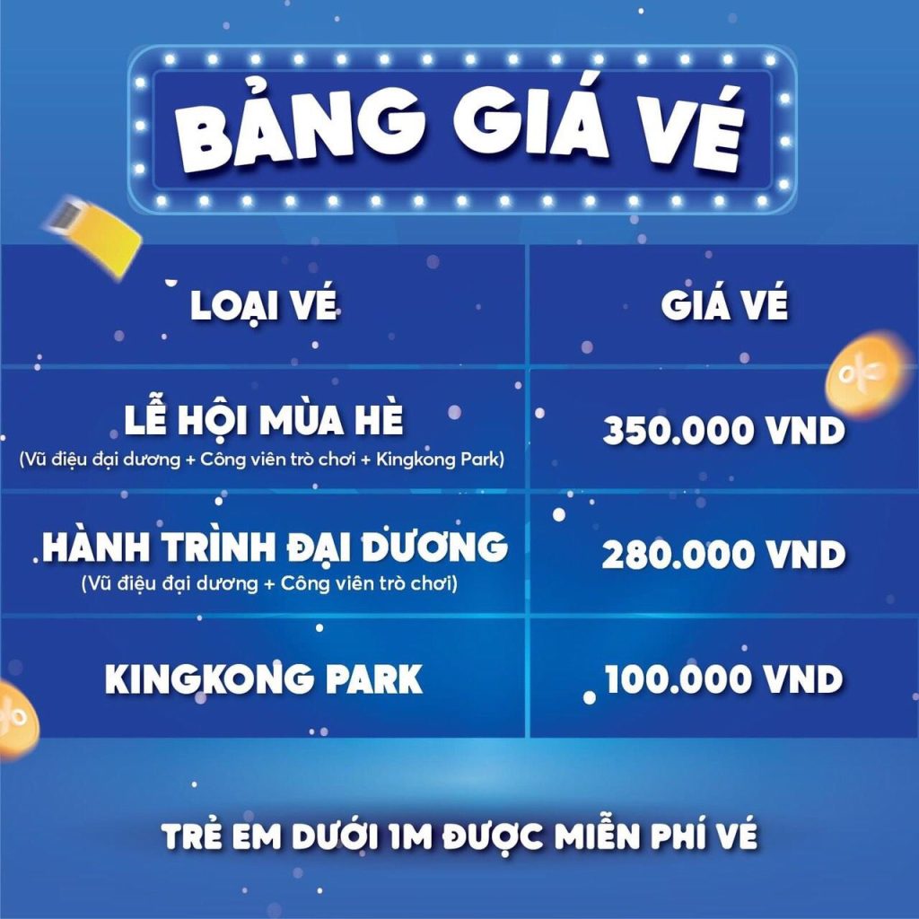 Bảng giá vé Công Viên Tuần Châu